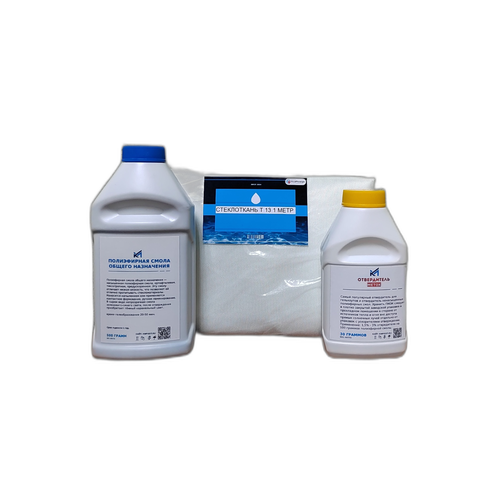 Стеклоткань т13 1м полиэфирная смола 05л и отверд 950₽