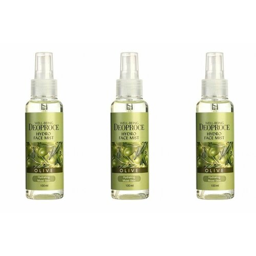 DEOPROCE Мист для лица увлажняющий WELL-BEING DEOPROCE HYDRO FACE MIST OLIVE, 100 мл, 3 шт