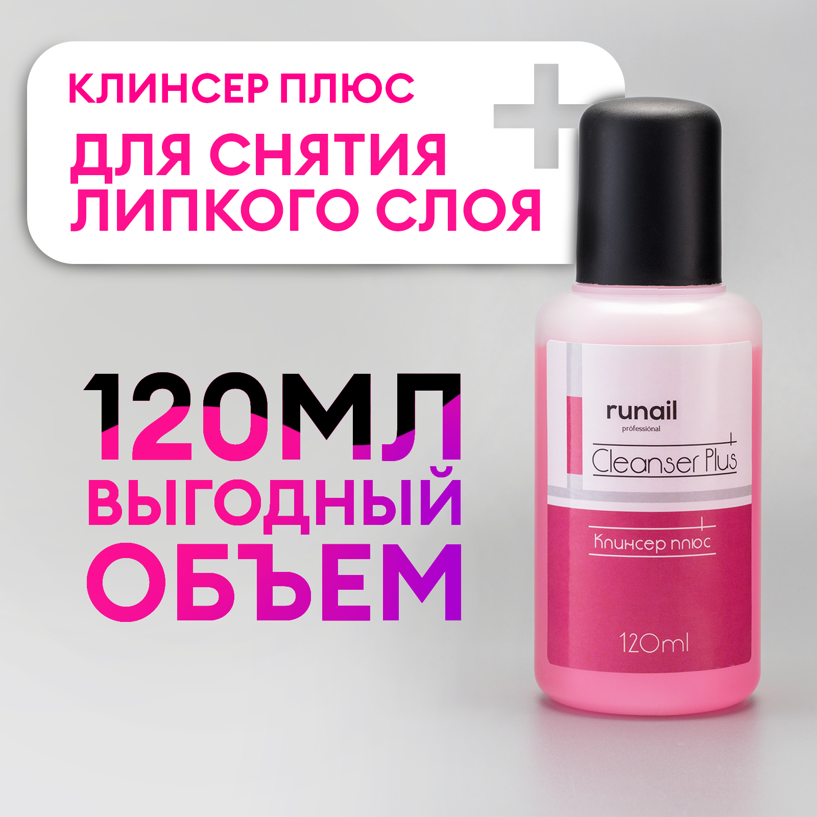 Клинсер плюс Cleanser Plus 0101 ruNail 120 мл