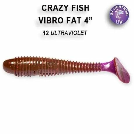 Силиконовые приманки CF Company Vibro fat 4" 14-100-12-6, кальмар, 4 шт. Приманка для рыбалки, 100 мм.