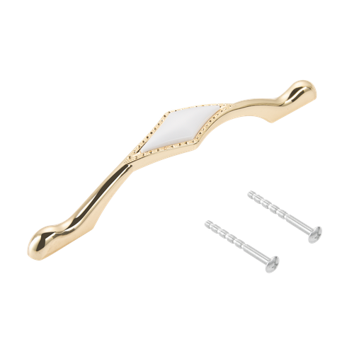 Мебельные ручки-скобы EDSON 8305-128-KG | золотые (комплект 2 штуки) золотистый, золото