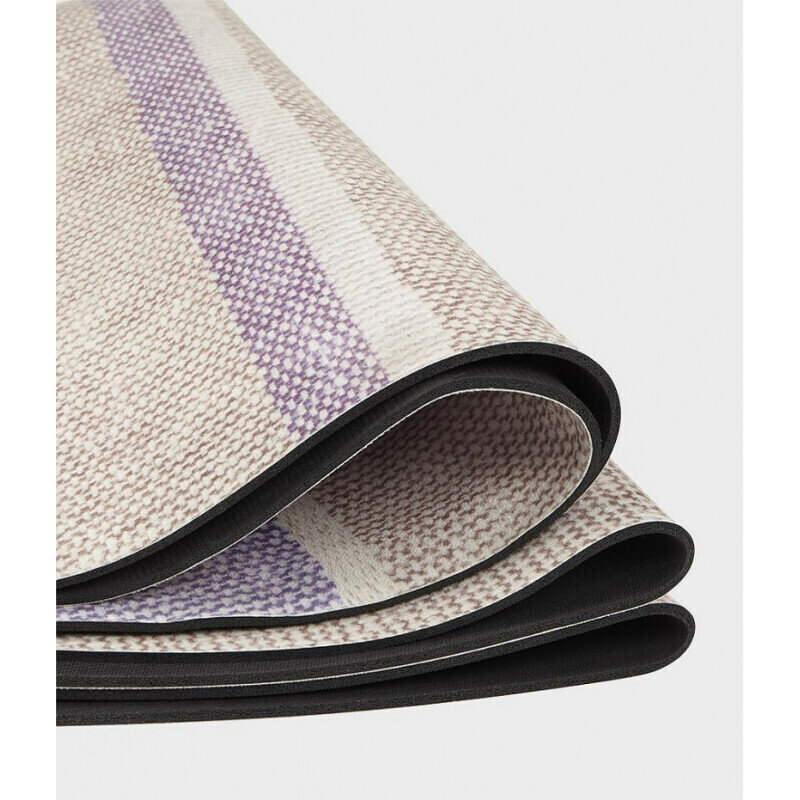 Коврик для йоги Manduka eKO ROUND Linen Stripe 150*0,3 см, нескользящий, прочный, каучук — фото 1
