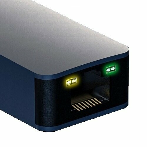 Сетевая карта RJ-45 KS-is KS-714 USB3.0 на LAN Ethernet кабель адаптер RTL8156 - чёрный