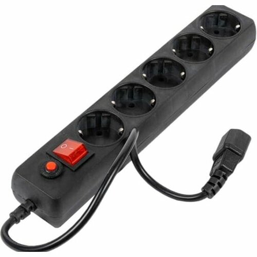 Сетевой фильтр Filum FL-SP3-5-05M-BL-UPS черный 2200 Вт 5 розеток шнур 05 м с вилкой IEC60320 C14 361₽