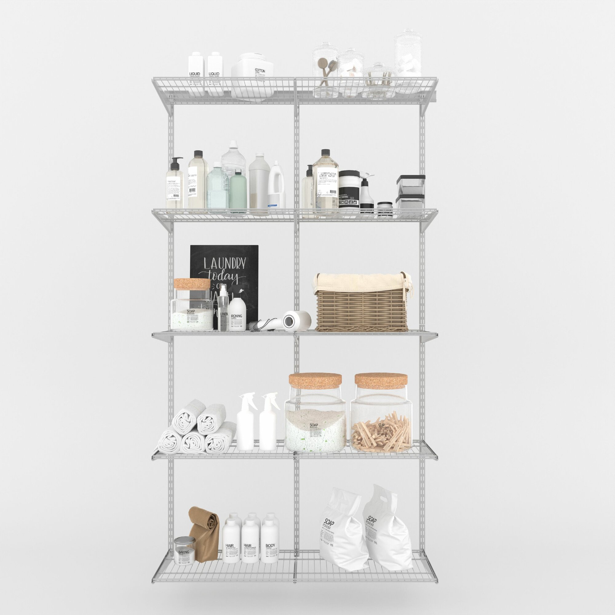 Гардеробная система LIGROOM полочная №3 1200х382х2022 мм Белая