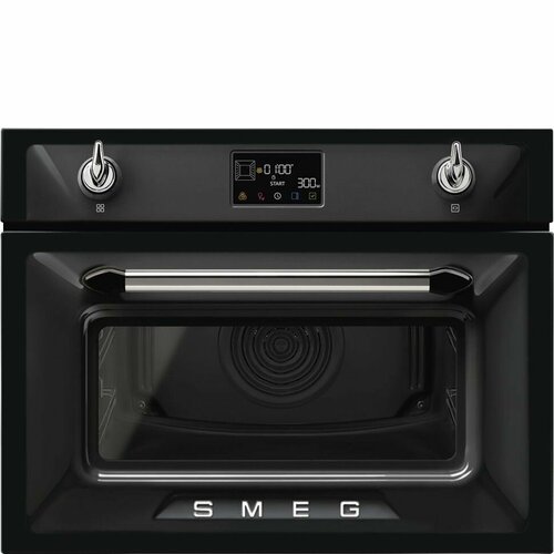 Встраиваемый духовой шкаф компактный с микроволновой печью Smeg SO4902M1N 21839000₽