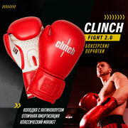 Перчатки боксерские Clinch Fight 2.0 красно-белые С137