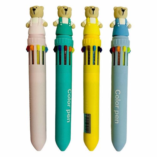 Ручка шариковая-автомат 10 в 1 0.7 мм 73036 Мишка цвет чернил: многоцветные ручка шариковая автомат 10 в 1 0 7 мм 71117 мишка