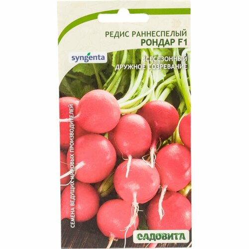 Садовита Семена Редис Рондар F1 60 семечек 00140120