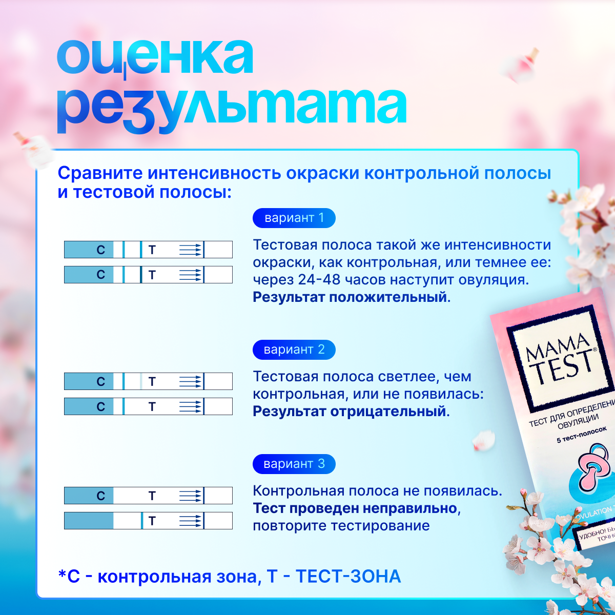 Тест для определения овуляции MAMA TEST №5 (5шт. в упаковке)