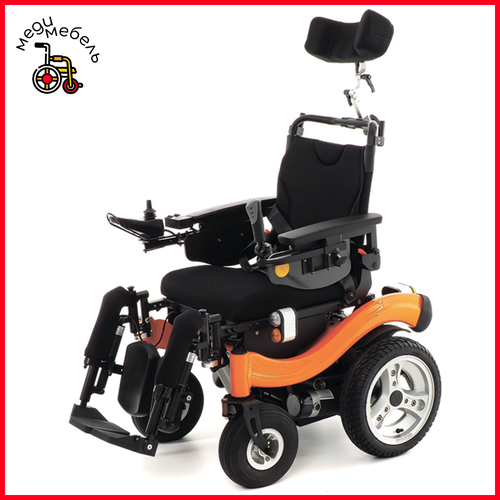 Кресло-коляска с электроприводом МЕТ ADVENTURE (20019) и электро-регулировками позиционирования человека / Изделие ортопедическое для профилактики и реабилитации кресло-коляска с подголовником в вариантах исполнения: MET EH-101