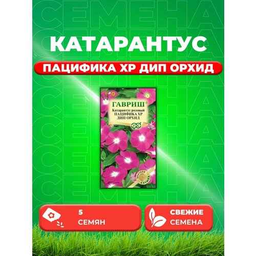 семена цветов катарантус барвинок пацифика хр дип орхид 7 сем семена огурец кураж f1 2 подарка от продавца Катарантус Пацифика XP Дип Орхид, 5шт, Гавриш