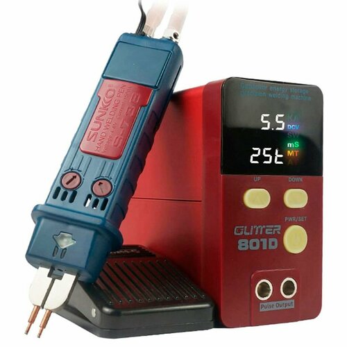 Сварочный аппарат GLITTER 801D Battery Spot Welder battery spot welder kit 99 gears power portable diy spot welder machine kit adjustable spot welder kit for welding