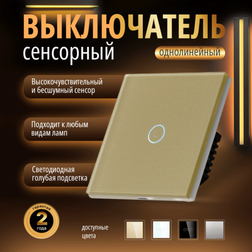 Выключатель сенсорный Bracket 1G WIFI Gold