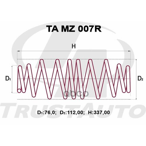 Пружина Ходовой Части Trust Auto арт TAMZ007R 2750₽