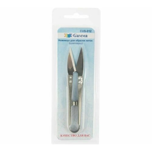 Ножницы Gamma CUS-012 для обрезки ниток, снипперы, 110 мм 387761 ножницы gamma tc 100 для обрезки ниток кусачки снипперы в блистере 105 мм