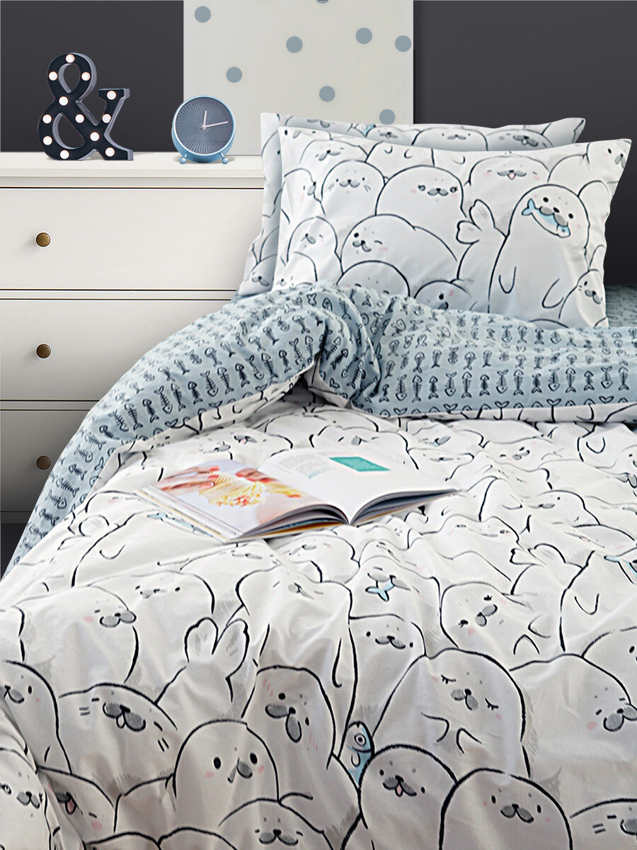 Постельное белье Uniqcute 1,5-спальное, Поплин, наволочки 50х70 см, Эми — фото 1