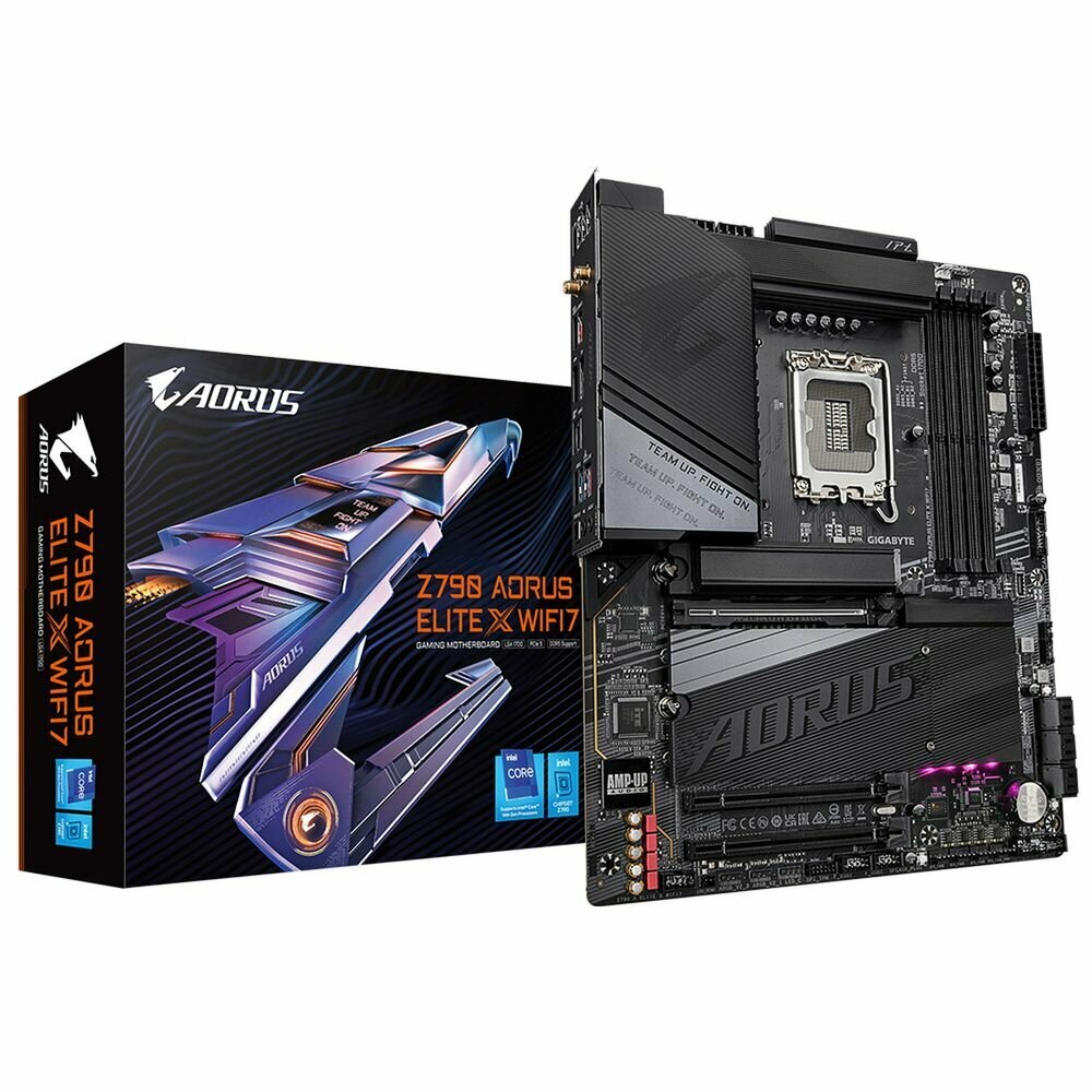 Z790 AORUS ELITE X WIFI7 Socket 1700 Intel®Z790 4xDDR5-4800 HDMI+DP 3xPCI-Ex16 6xSATA3(RAID 0/1/5/10) 4xM.2 8Ch Audio 1x2.5GbLan WiFi (4+4)xUSB2.0 (5+2)xUSB3.2 (1+1)xUSB3.2 Type-C™ ATX RTL