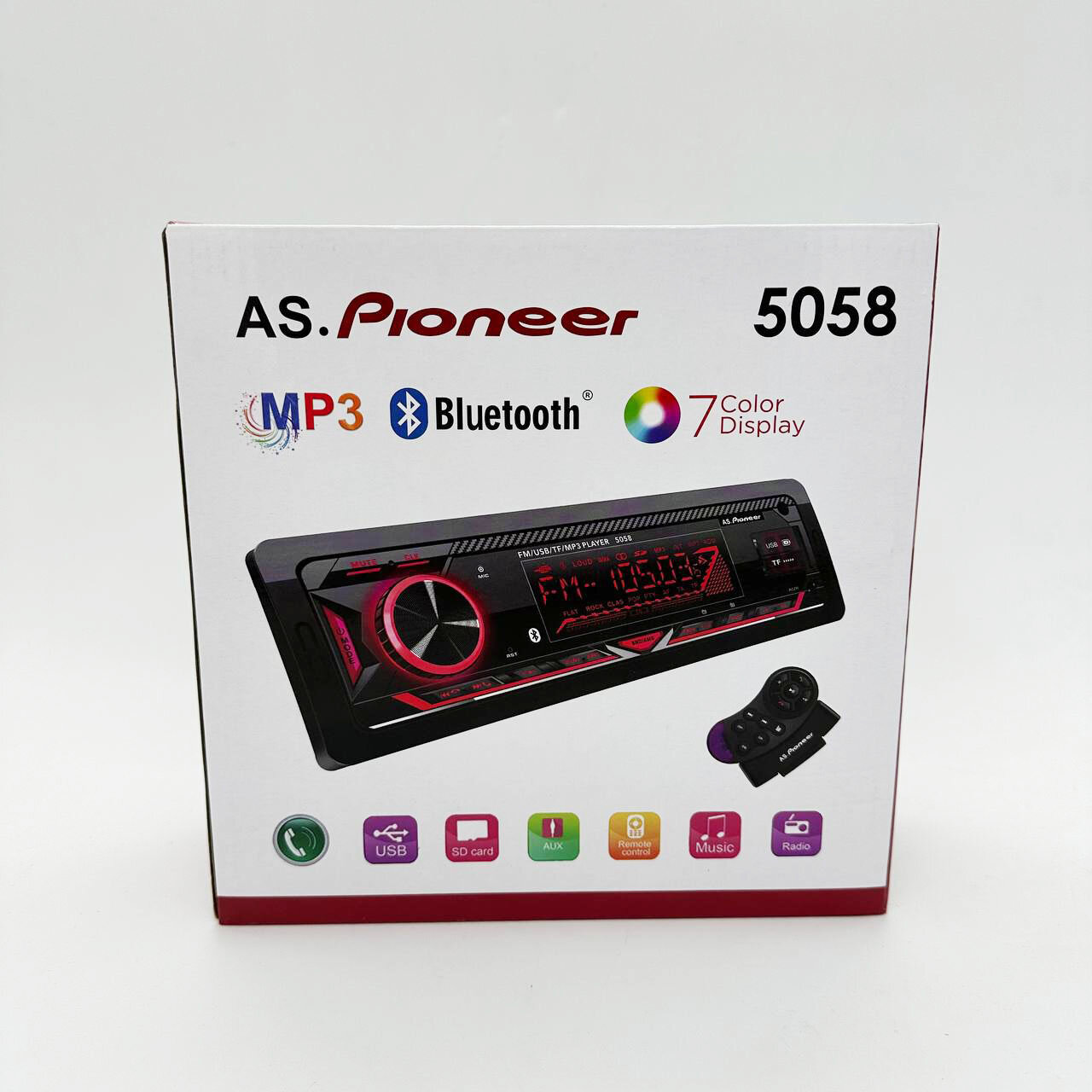 Автомагнитола 1 Дин с Bluetooth/ 1Din Bluetooth AUX Флешка