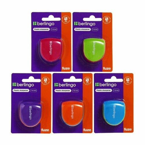 Точилка 1 отверстие с контейнером Berlingo Fuze Ergo пласт блист европодв микс 269307 534₽