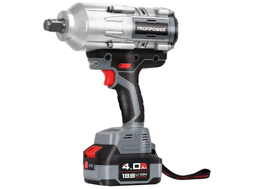 Ударный аккумуляторный гайковерт ProfiPower T-2000N (18 В, 6 А·ч, 1 АКБ, 2000 Н·м)