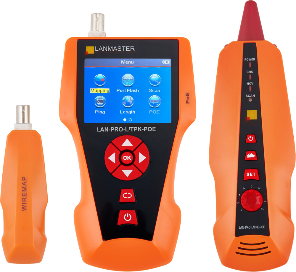 Тестер витой пары Lanmaster (LAN-PRO-L/TPK-POE)