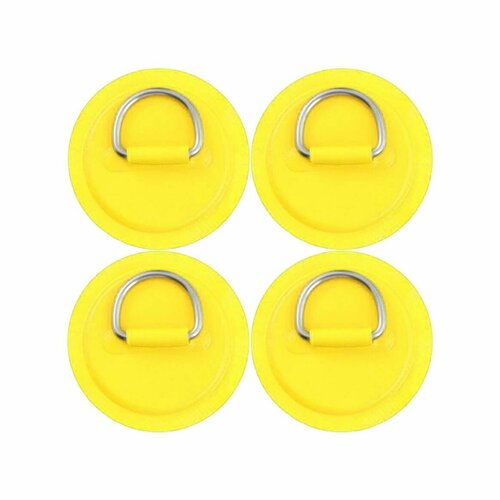 4 шт Патч Рым для SUP доски с металлическим кольцом желтый