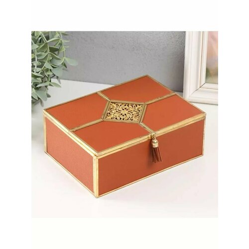 Шкатулка Восточный узор рыжая 146х186х7 см 2597₽