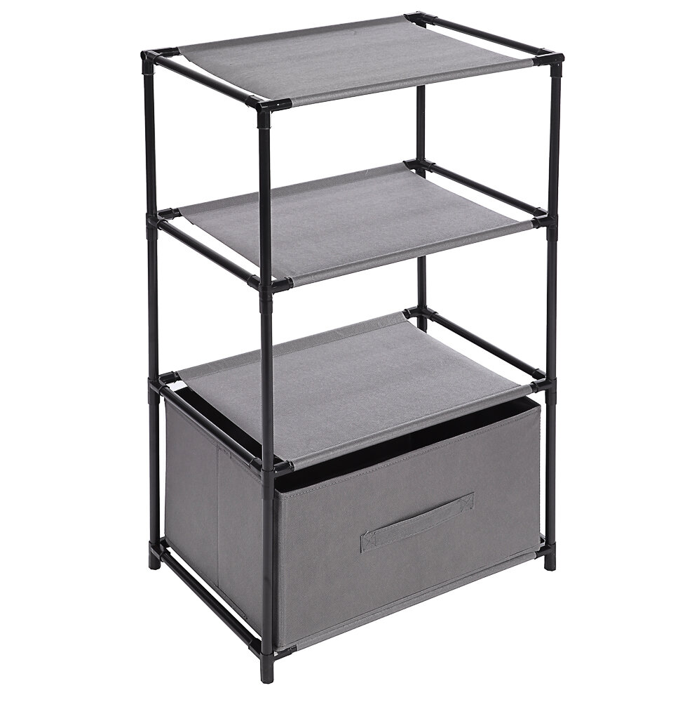 фото VETTA Этажерка для хранения 3-ярусная с ящиком спанбонд