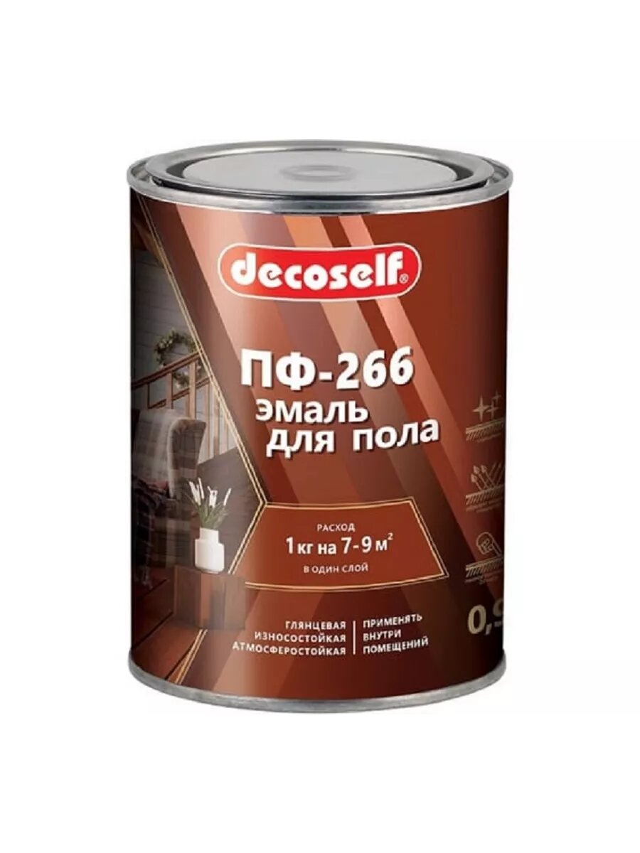 Эмаль для пола ПФ-266 PUFAS желто-коричневая 0,9кг