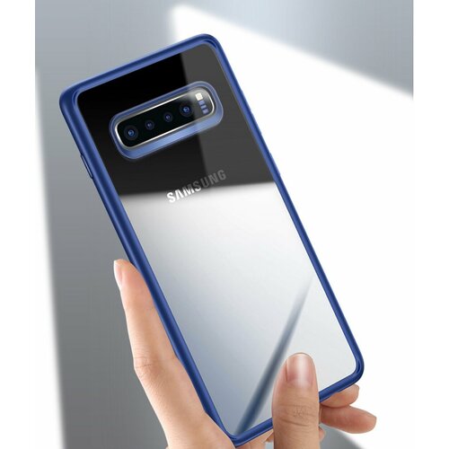 фото Чехол-бампер mypads для samsung galaxy s10 sm-g973f противоударный усиленный ударопрочный синий