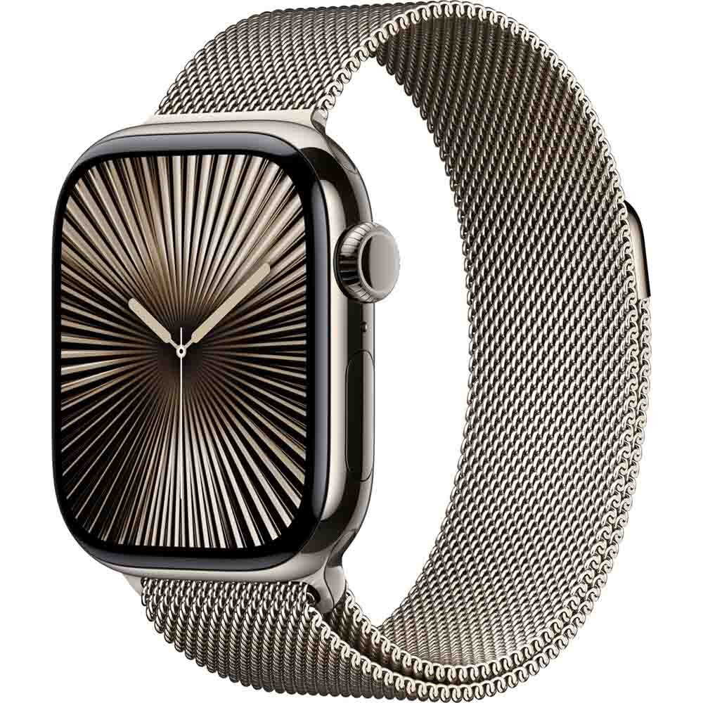 Часы Apple Watch Series 10 46mm Titanium Case Natural with Natural Milanese Loop S/M