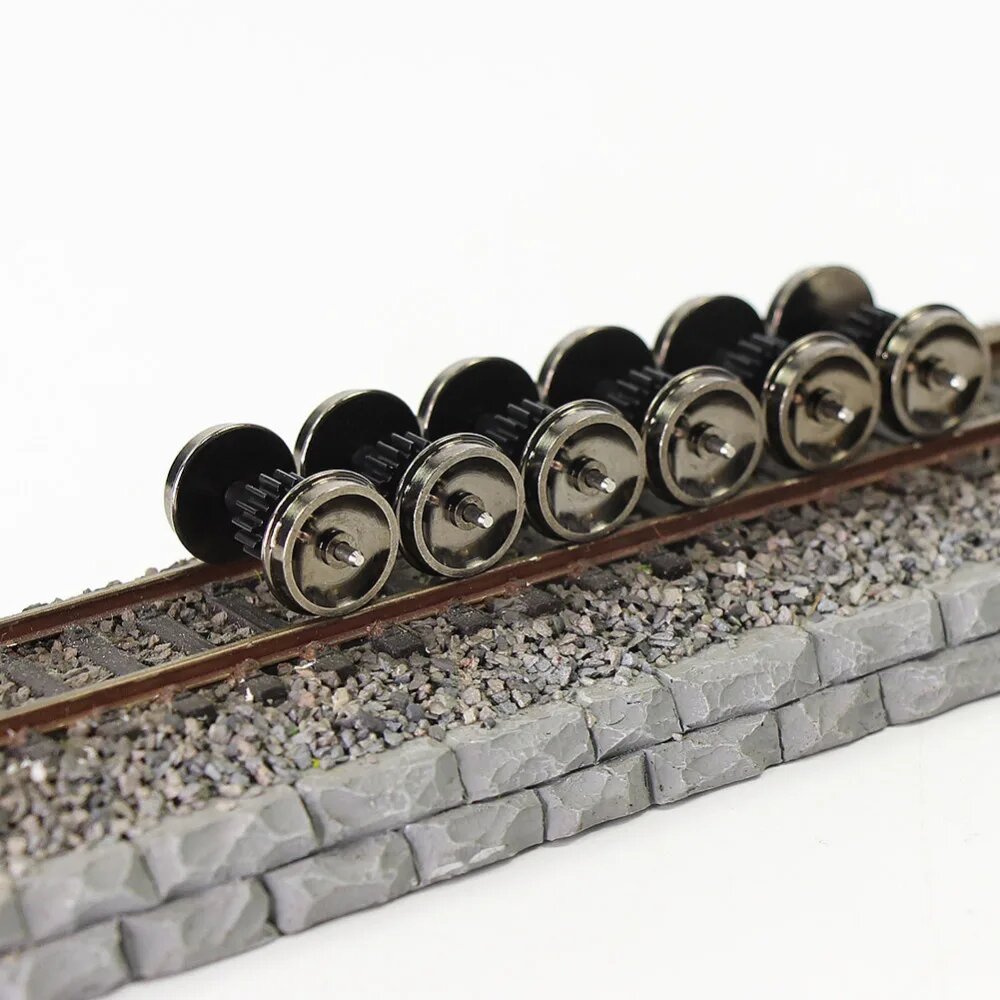 Металлические колеса для моделей поездов Evemodel 1:87, 4pcs, Унисекс