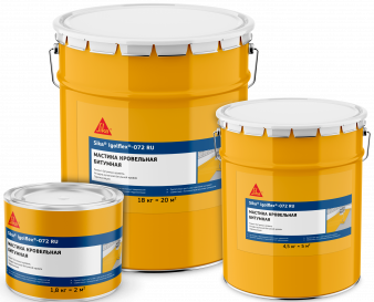 Мастика Кровельная Sika Igolflex-072 2л Битумная, Однокомпонентная, Черная.