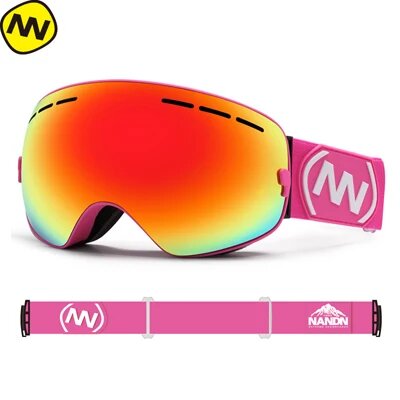 NANDN SNOW очки для сноуборда, Розовый