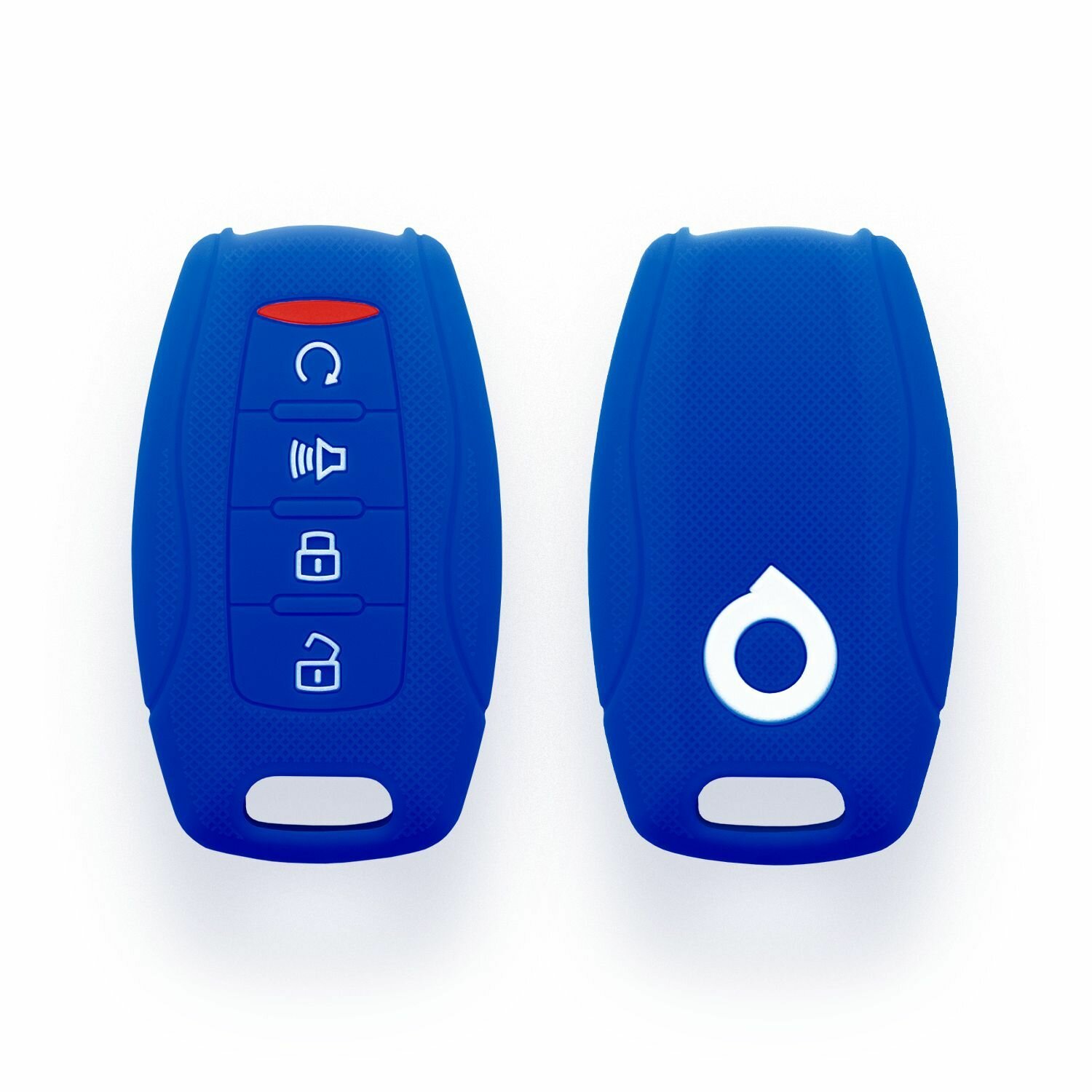 Чехол для ключа Great Wall Poer, 4 кнопки, Силиконовый Синий