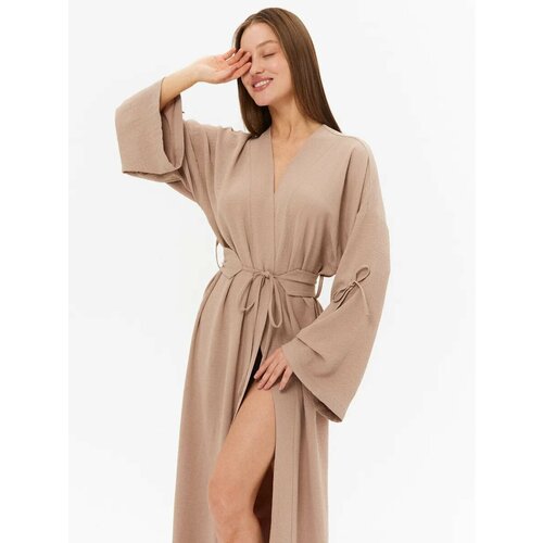 фото Халат mimi pajamas, размер xs-s, серо-коричневый