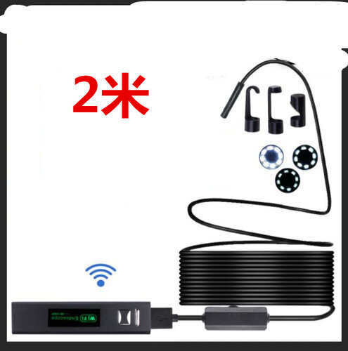 2 М 8LED WiFi Эндоскоп Бороскоп 8 мм Змеиная Трубка Камера 1200 P IP68 Для Телефона