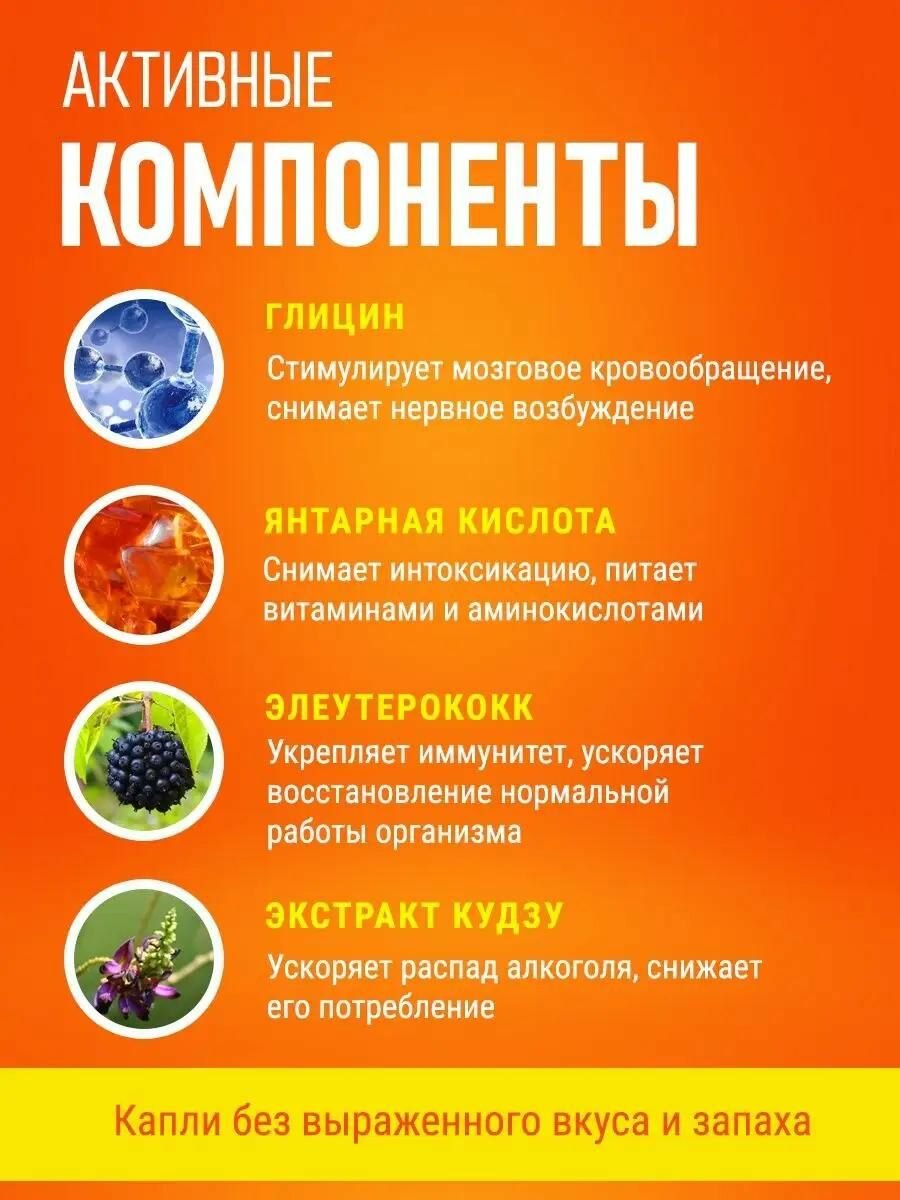 Изображение Капли от алкогольной зависимости, детокс организма, средство от алкоголизма и запоя Алтея, Трезакс, 10 мл