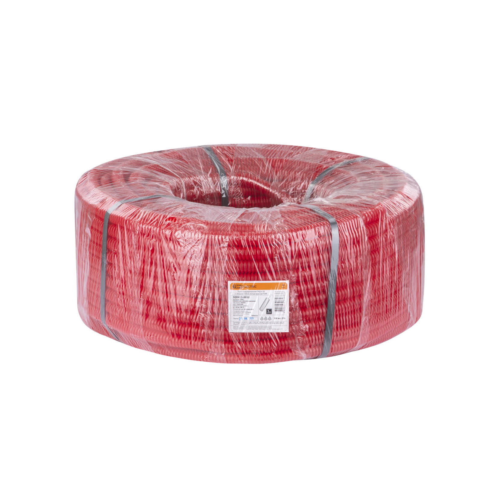 Труба гофрированная ПНД d 20 с зондом (100 м) легкая красная ТDM, TDM SQ0413-0032 (100 м.)