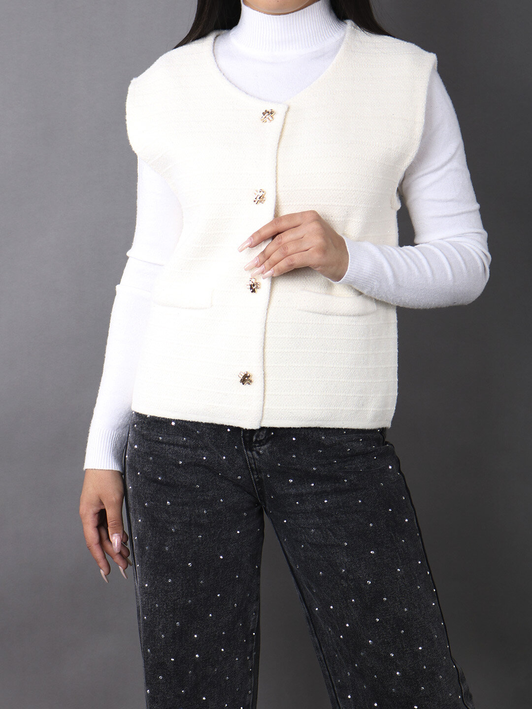 Жилет спортивный , размер One Size, белый, — фото 1