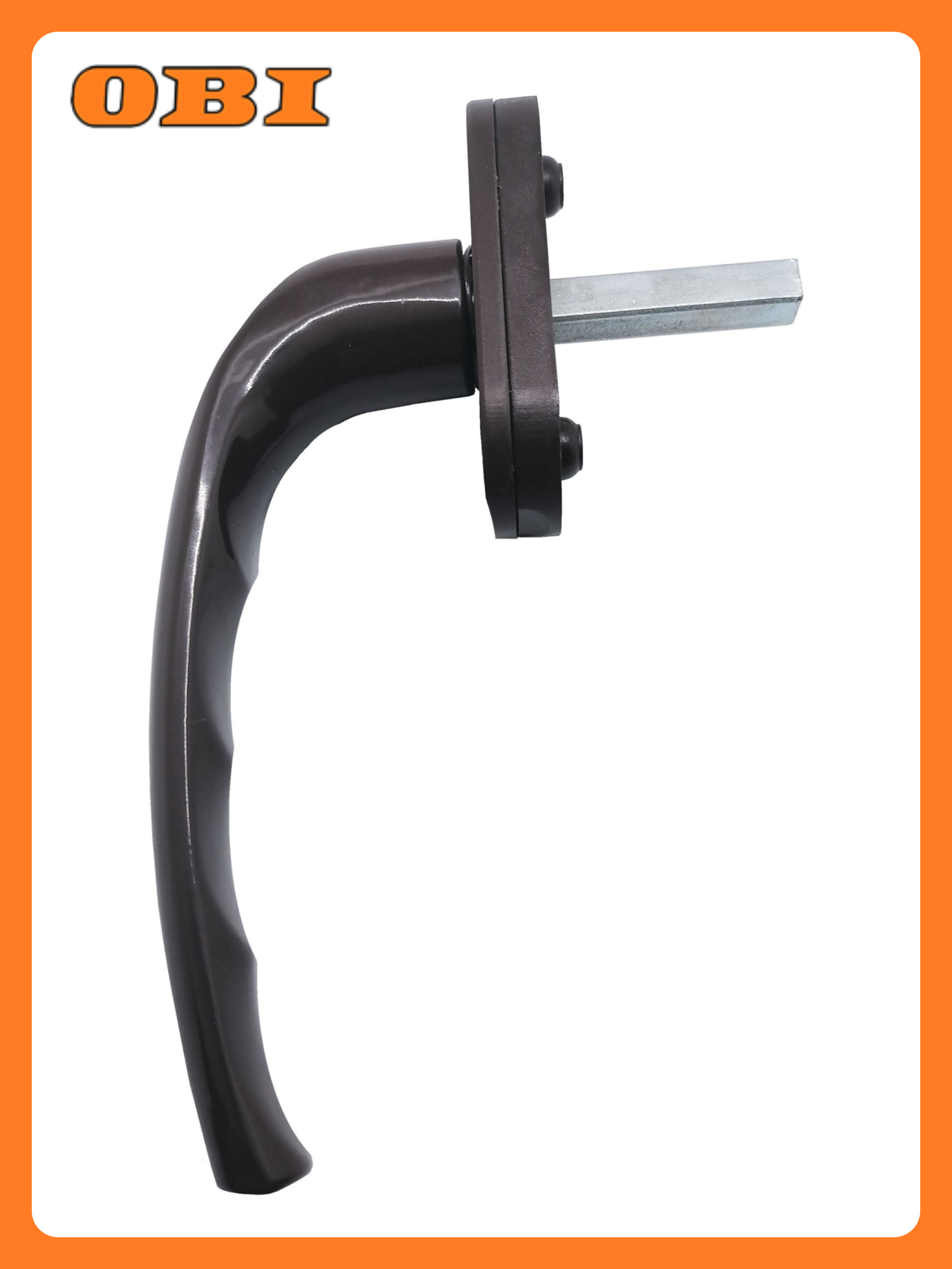 Алюминиевая ручка для ПВХ окон Левша «Комфорт» коричневая У1-2329. К