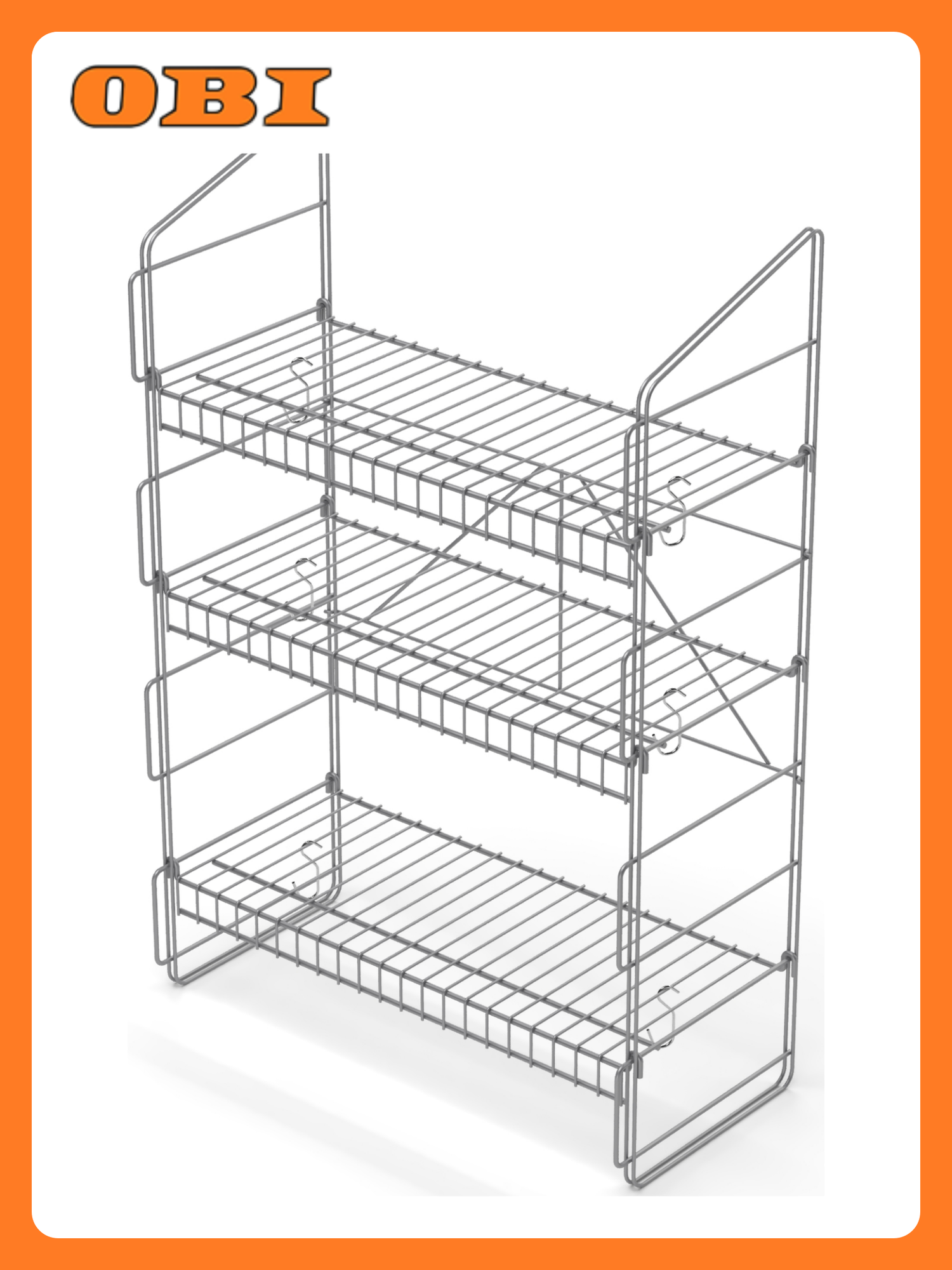 Стеллаж для рассады найди, серебристый, металл, 62 см x 26 см x 91 см