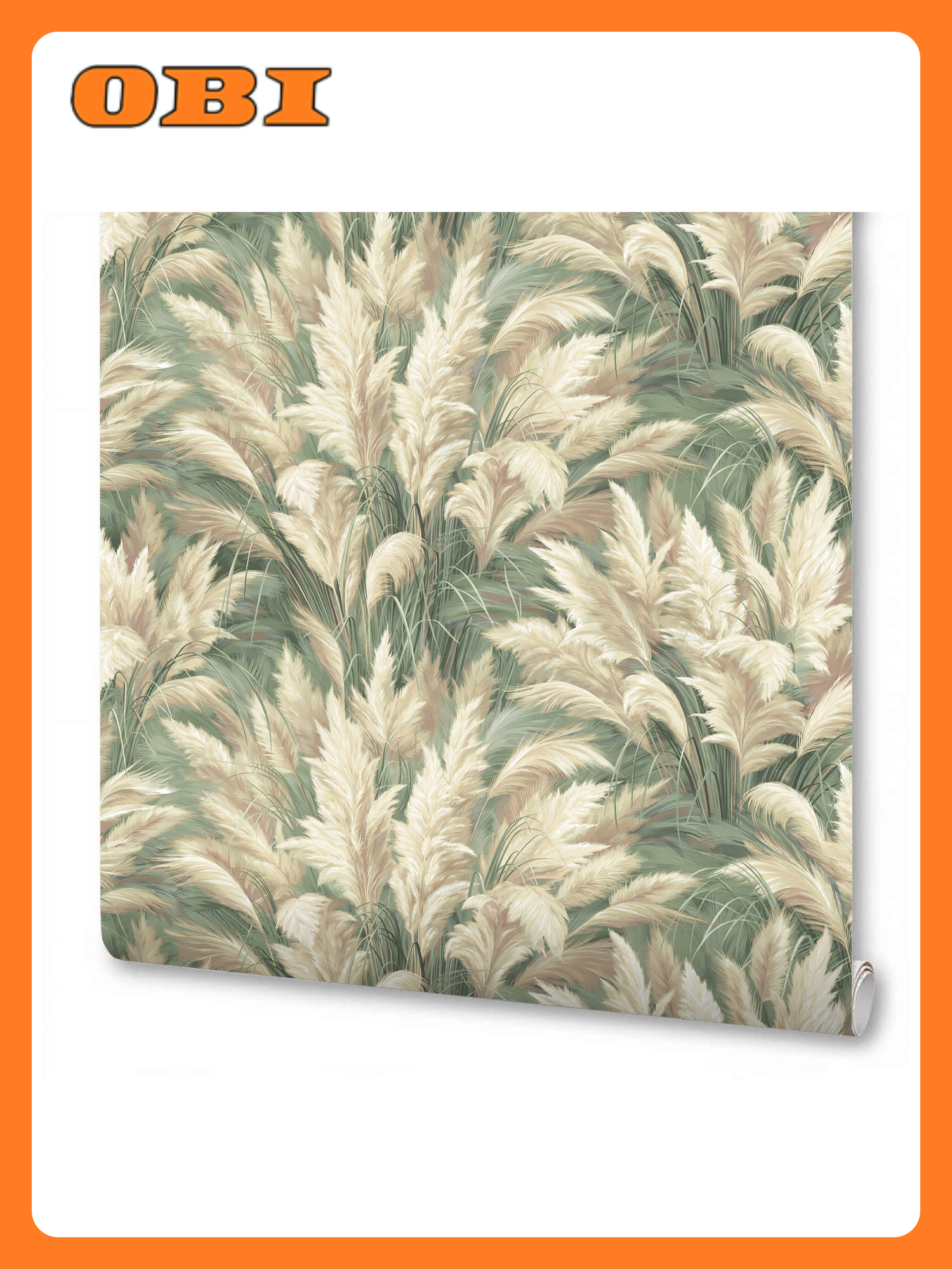 Обои компвинил Carnea декор беж-зеленый 106х10м na8984-15