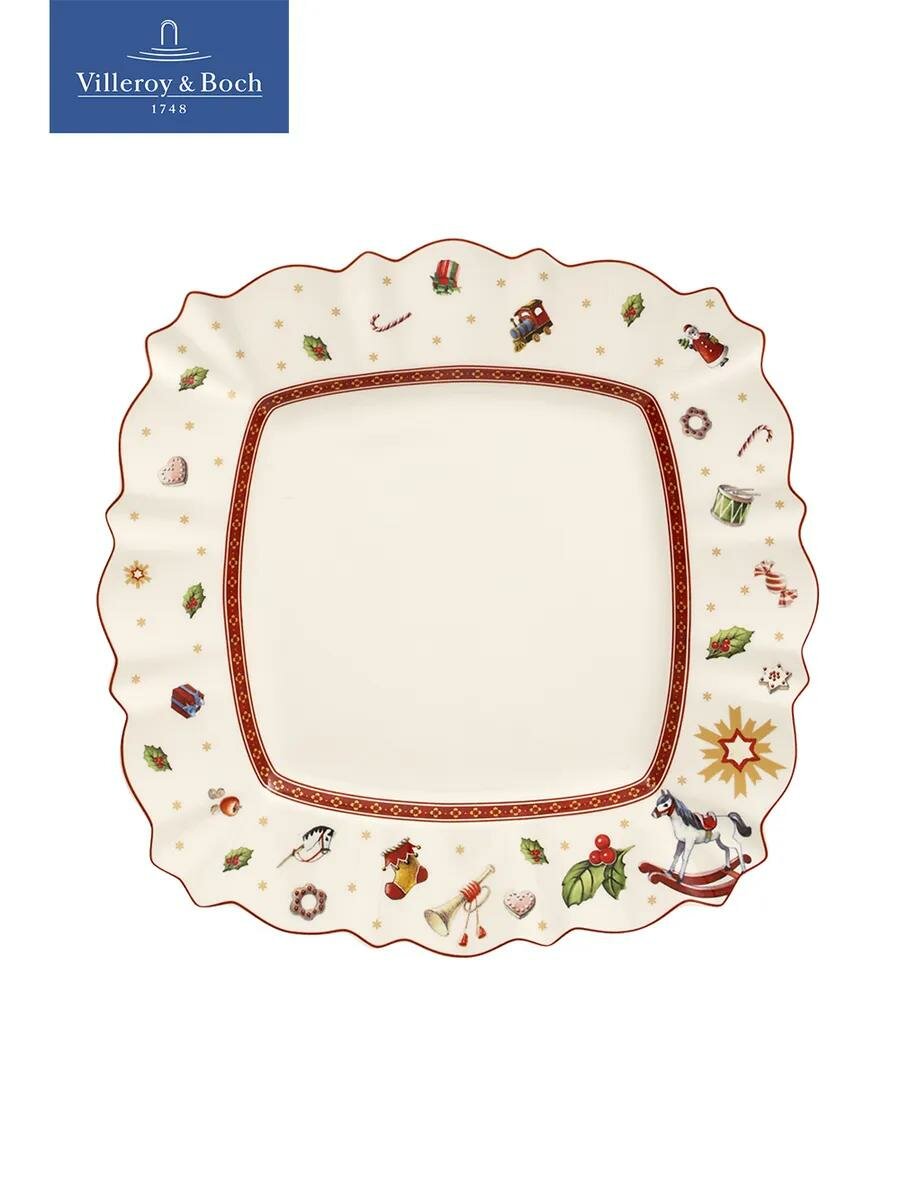 Тарелка новогодняя сервировочная 29 см, Toy's Delight, Villeroy & Boch, Премиум-Фарфор