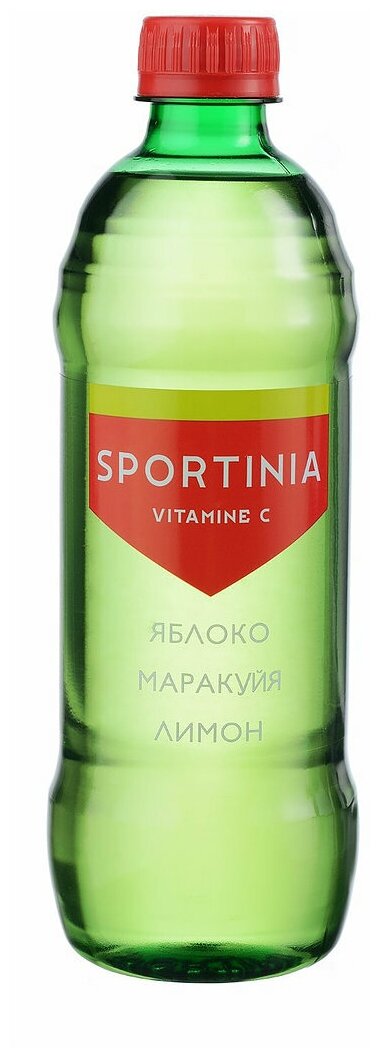 Спортивный витаминизированный напиток Sportinia Vitamine C (Спортиния Витамин С) Яблоко, маракуйя, лимон 0.5 л / 12 бут. - фотография № 2