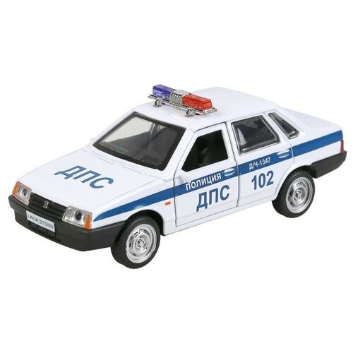 Машина металлическая LADA-21099 «Спутник полиция», 12 см, открываются двери и багажник, цвет белый машина металлическая lada 2108 спутник