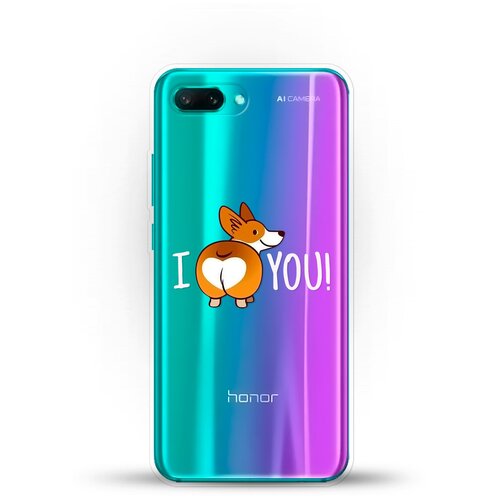 фото Силиконовый чехол love корги на honor 10 andy & paul