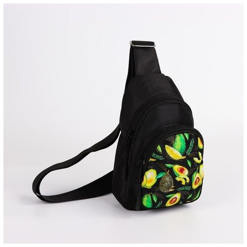 NAZAMOK Сумка-рюкзак «Авокадо», 15х10х26 см, отд на молнии, н/карман, регул ремень, чёрный