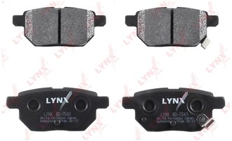 Дисковые тормозные колодки задние LYNXauto BD-7543 для Lexus, Subaru, Toyota (4 шт.)